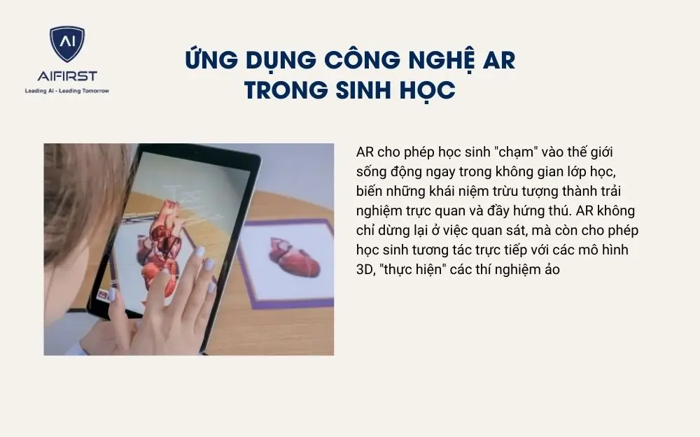 Ứng dụng công nghệ AR trong môn sinh học