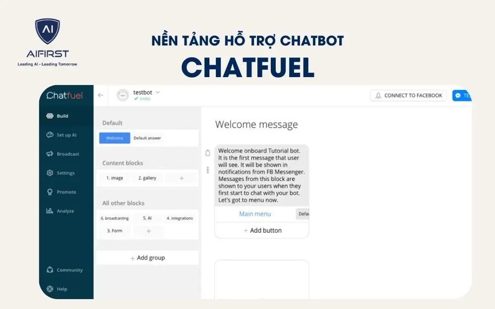 Nền tảng hỗ trợ chatbot: Chatfuel