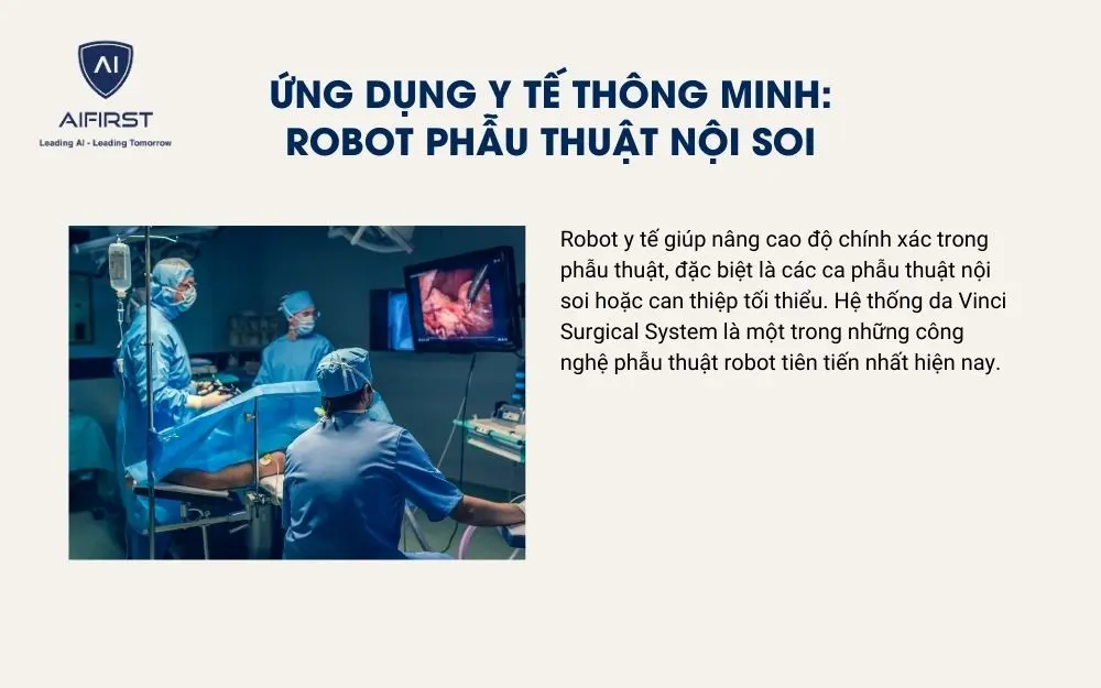 Ứng dụng y tế thông minh: Robot phẫu thuật nội soi