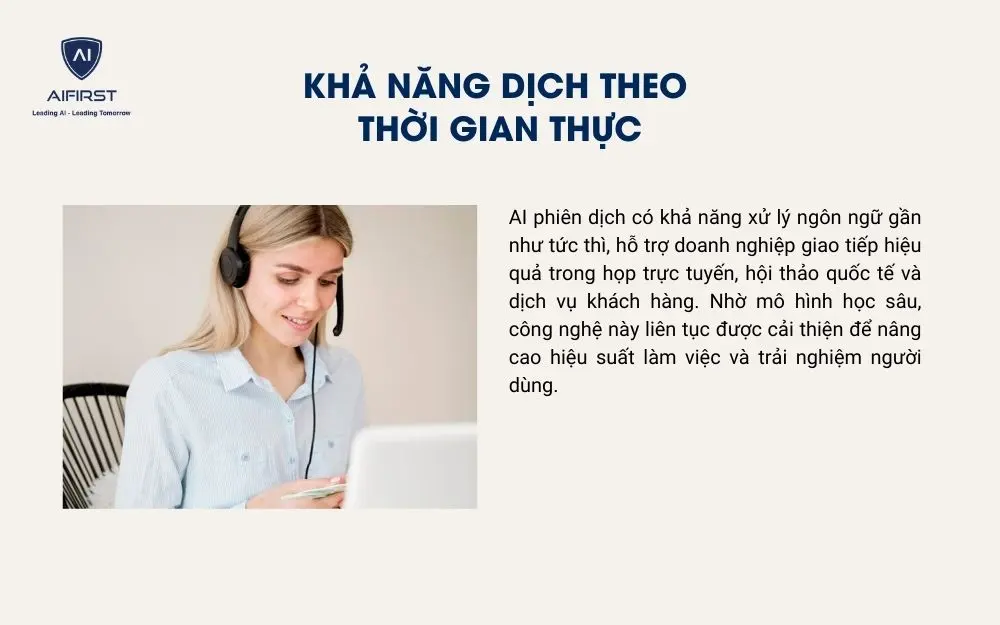 AI phiên dịch hỗ trợ dịch thuật theo thời gian thực