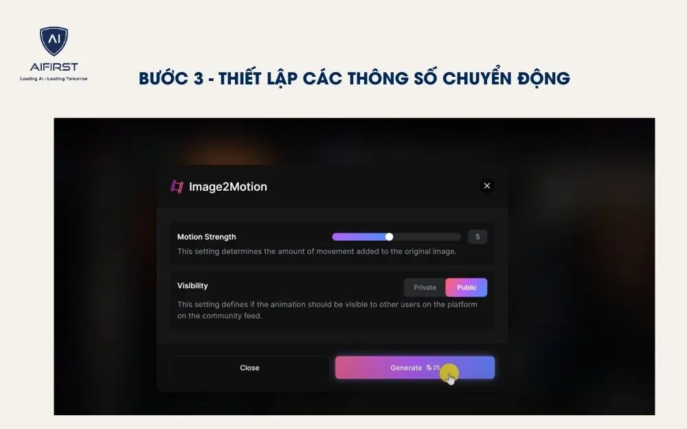 Thiết lập các thông số để tạo hiệu ứng chuyển động cho video