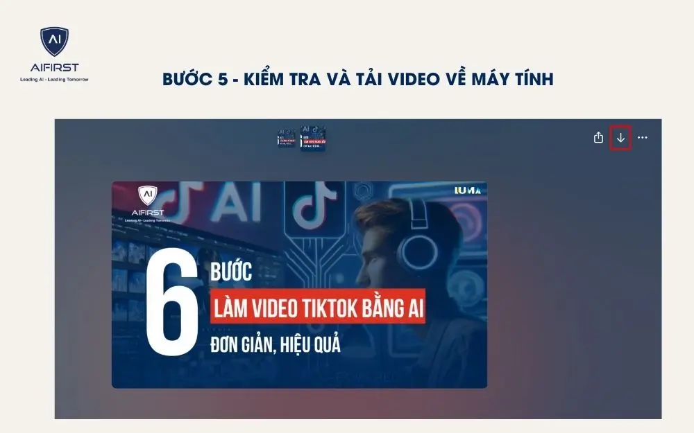 Kiểm tra và bấm Download để tải video về máy