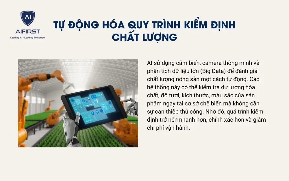 AI giúp tự động hóa quy trình kiểm định chất lượng