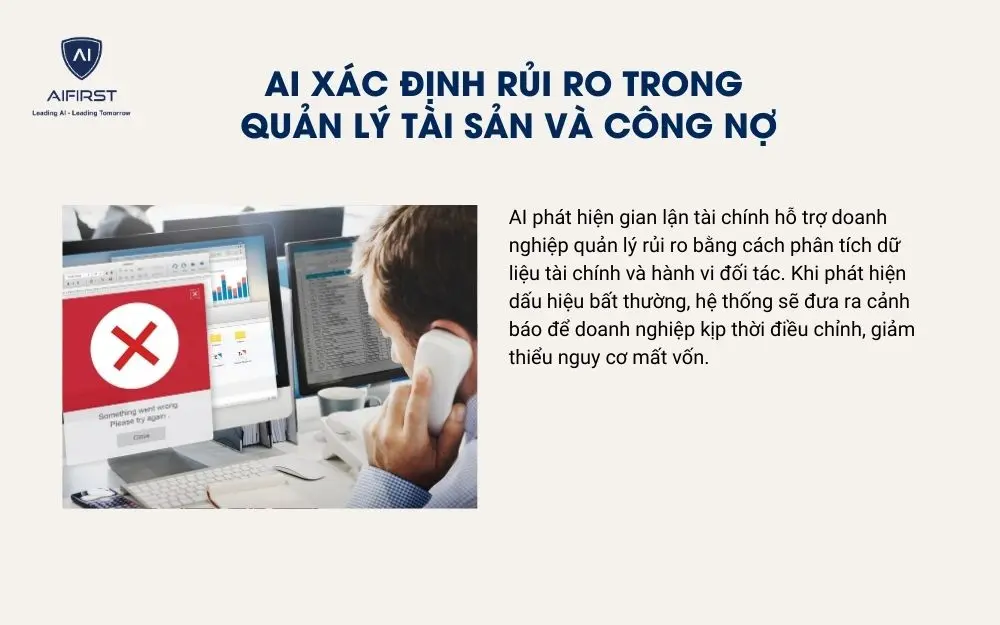 AI phát hiện gian lận tài chính giúp xác định rủi ro trong quản lý tài sản và công nợ