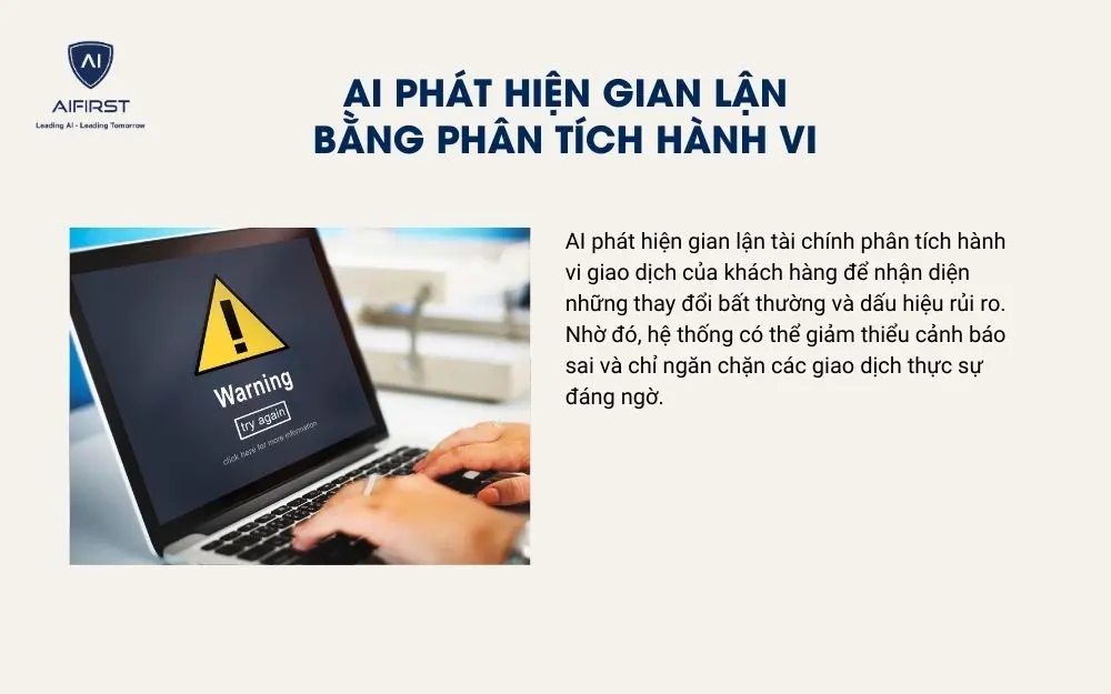 AI phát hiện gian lận tài chính qua việc phân tích hành vi