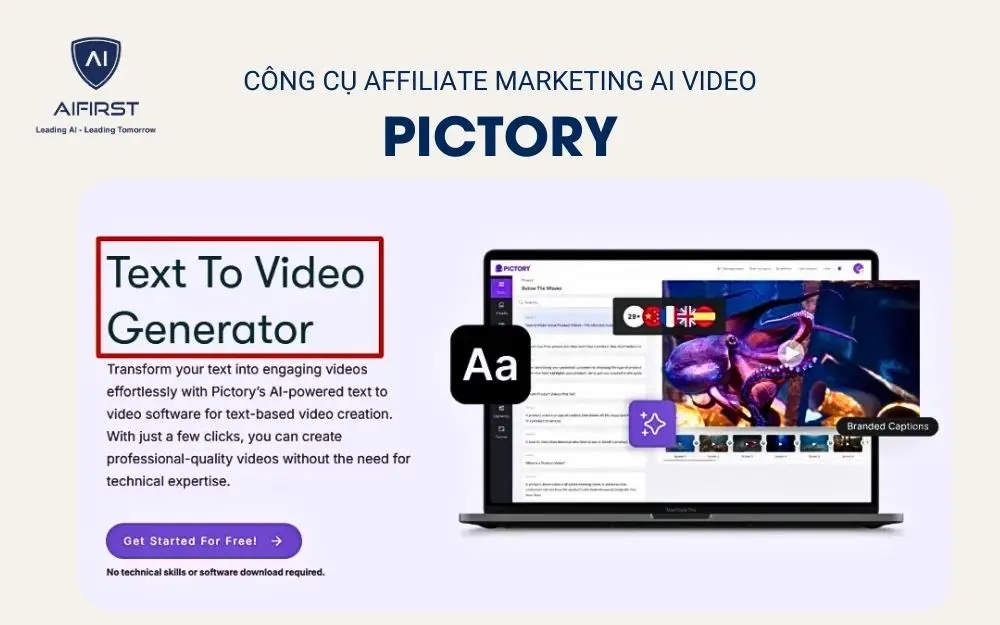 Công cụ AI Video: Pictory