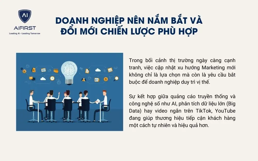 Doanh nghiệp nên nắm bắt kịp thời và đổi mới chiến lược phù hợp