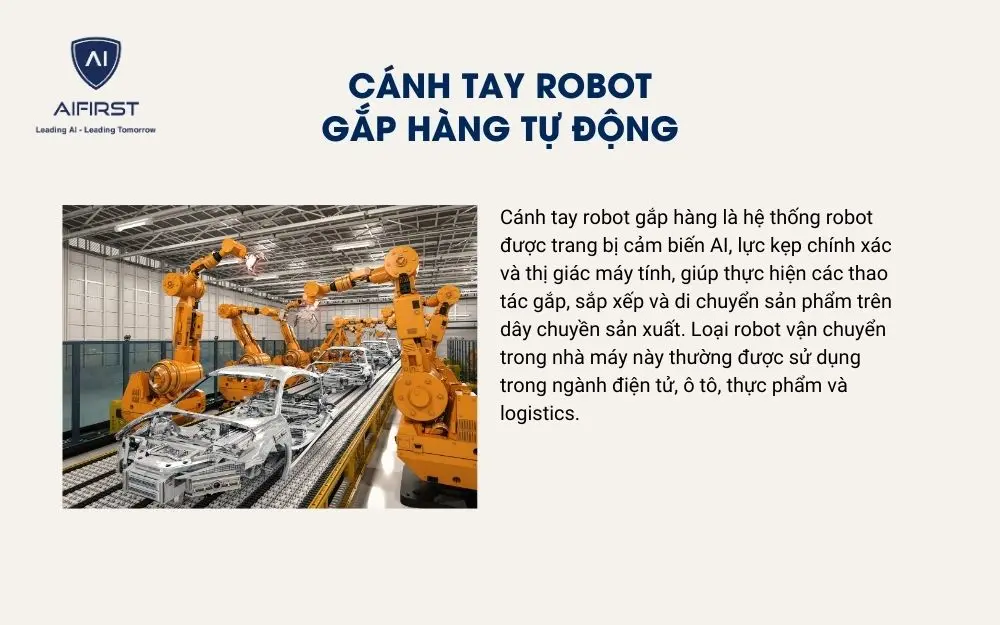 Cánh tay robot gắp hàng tự động