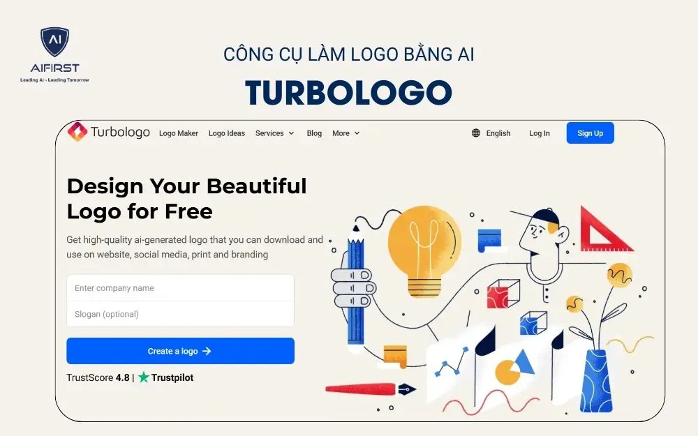 Tùy chỉnh logo thương hiệu bằng phần mềm Turbologo