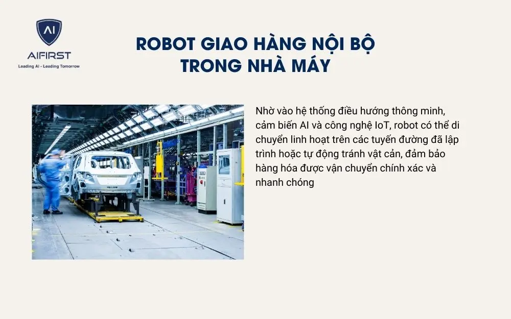 Robot giao hàng nội bộ trong nhà máy