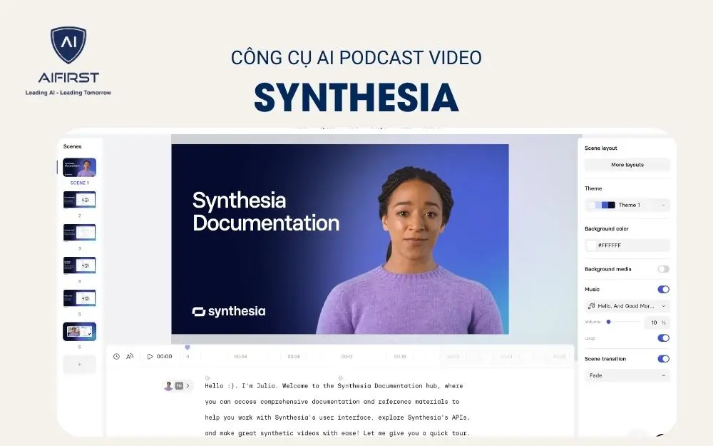 Công cụ AI Video: Synthesia