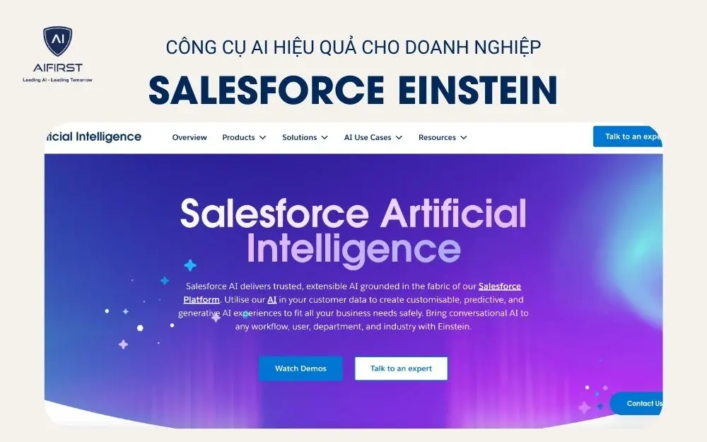 Công cụ AI Salesforce Einstein trong doanh nghiệp