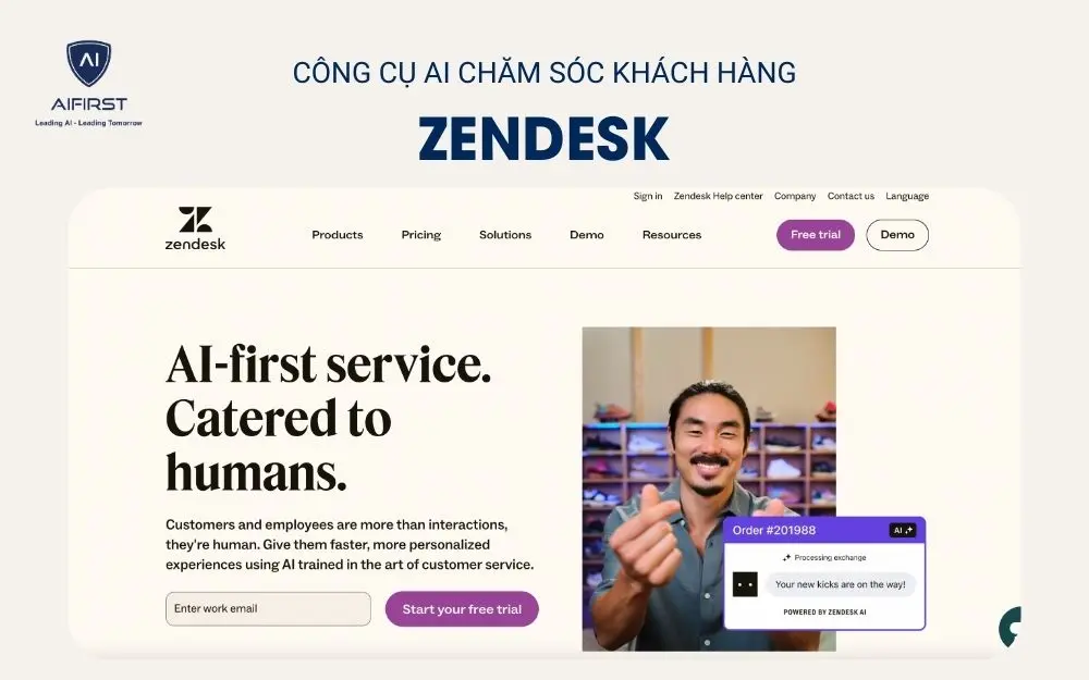 Công cụ AI chăm sóc khách hàng Zendesk