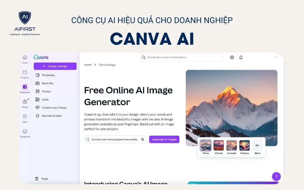 Công cụ AI Canva AI trong doanh nghiệp