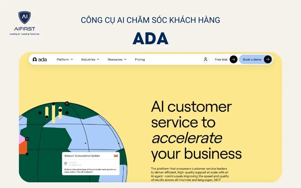 Công cụ AI chăm sóc khách hàng Ada