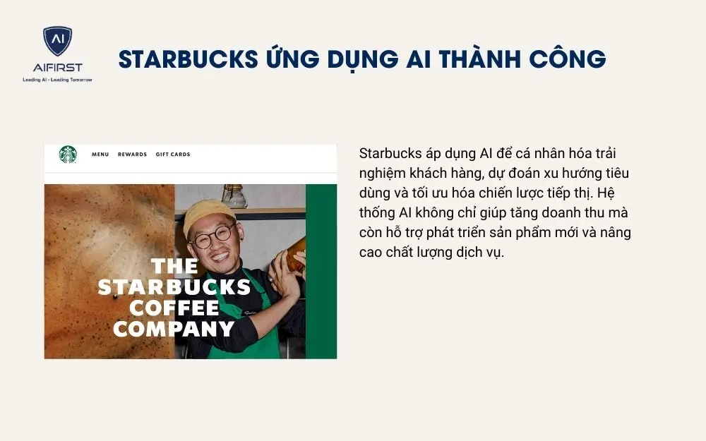 Starbucks tối ưu hóa trải nghiệm khách hàng thành công nhờ ứng dụng AI