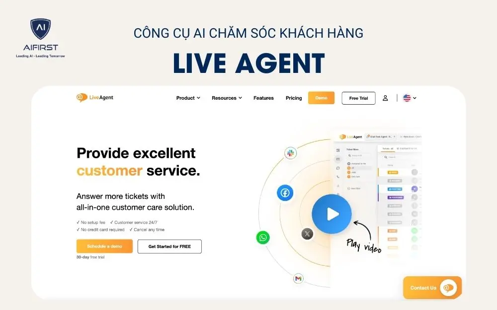 Công cụ AI chăm sóc khách hàng Live Agent