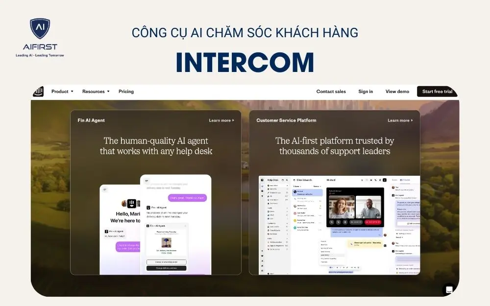 Công cụ AI chăm sóc khách hàng Intercom