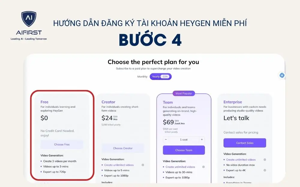 Bước 4: Chọn ngân sách