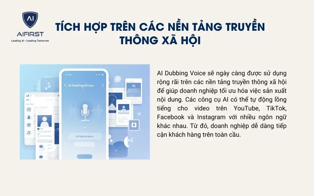 Tích hợp AI lồng tiếng trên các nền tảng truyền thông