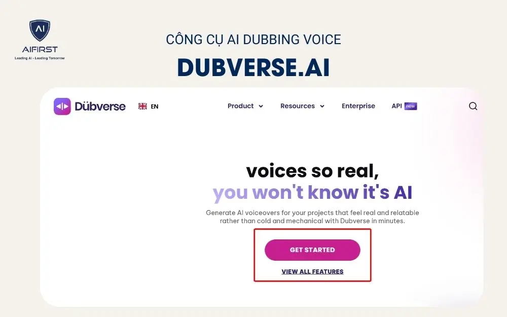 Sử dụng Dubverse.ai dễ dàng với hướng dẫn chi tiết từ AI FIRST