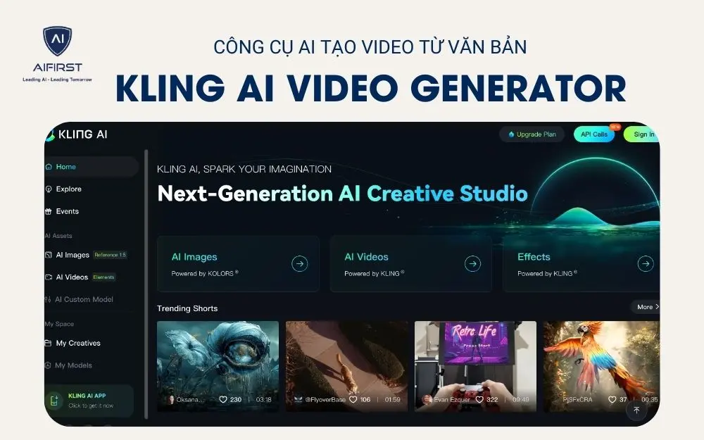 Công cụ AI tạo video từ văn bản Kling AI Video Generator