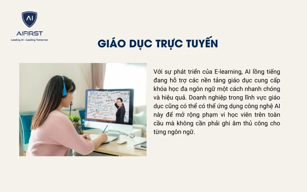 Ứng dụng AI Dubbing Voice trong giáo dục qua nền tảng trực tuyến