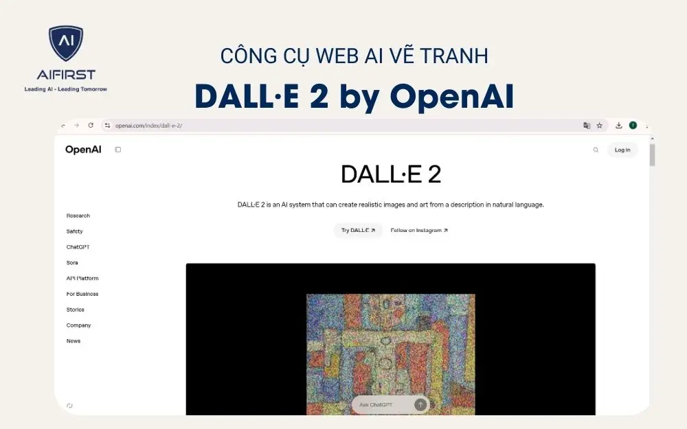 Web AI vẽ tranh DALL·E 2 by OpenAI