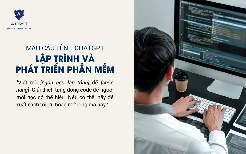 Mẫu câu lệnh ChatGPT cho lĩnh vực Lập trình & Phát triển phần mềm