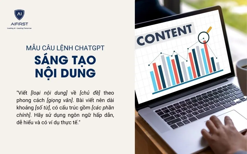 Mẫu câu lệnh ChatGPT cho lĩnh vực Sáng tạo nội dung