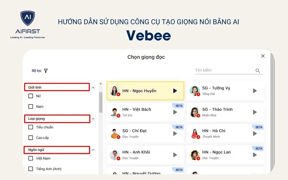 Cài đặt giọng đọc và cấu hình