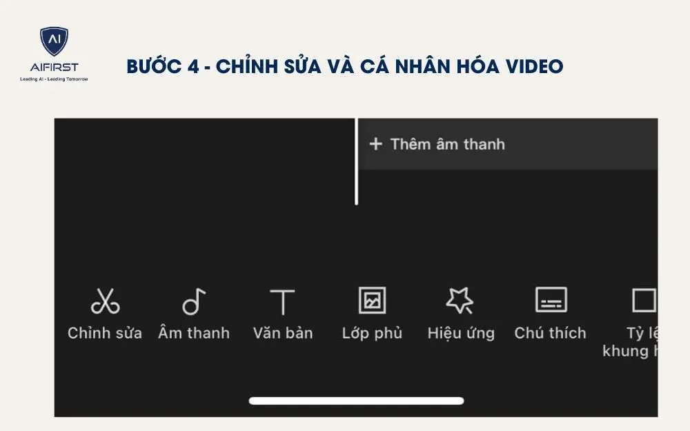 Chỉnh sửa thêm các hiệu ứng và âm nhạc để video thu hút hơn