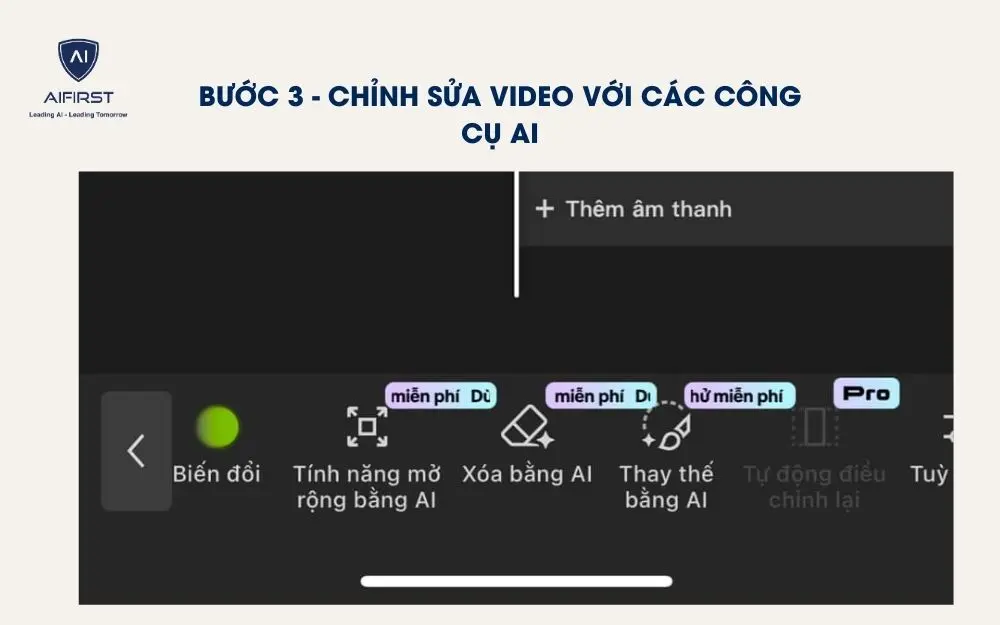 Sử dụng các công cụ AI phù hợp với nhu cầu chỉnh sửa