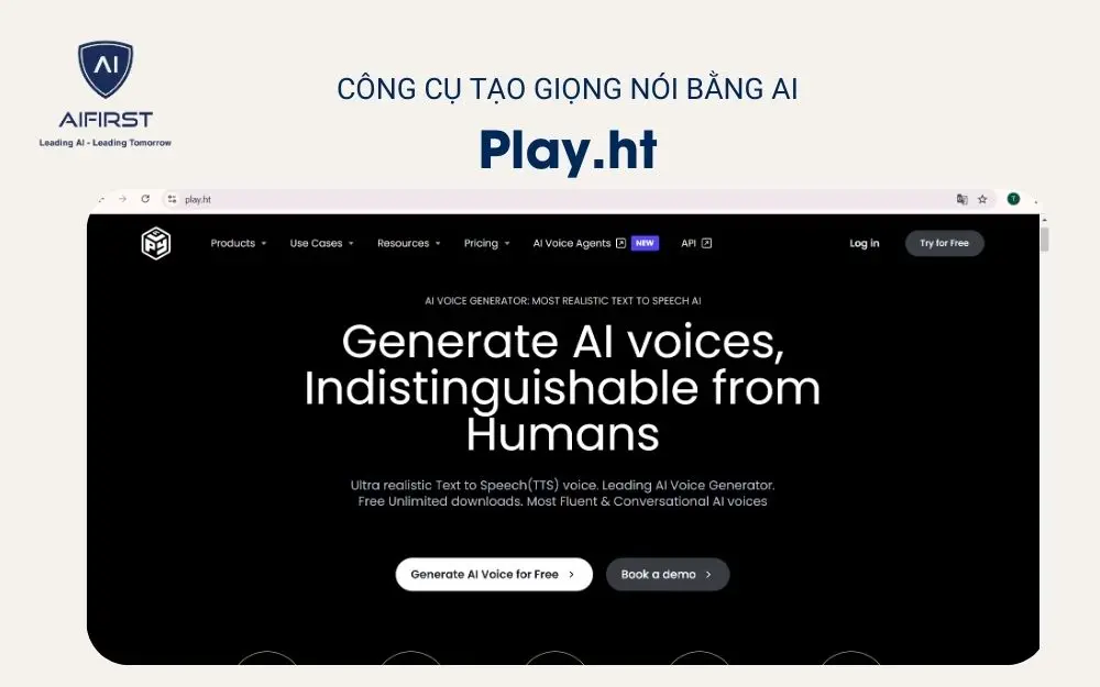 Công cụ tạo giọng nói bằng AI - Play.ht