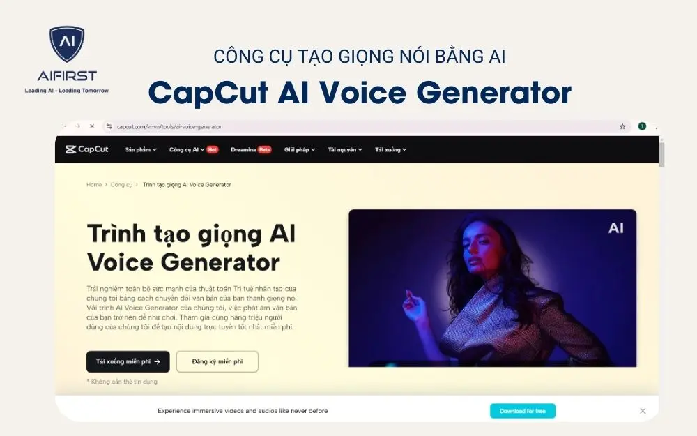 Công cụ tạo giọng nói bằng AI - CapCut AI Voice Generator