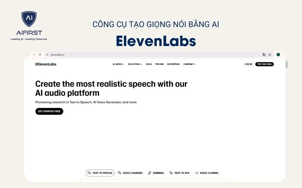 Công cụ tạo giọng nói bằng AI - ElevenLabs