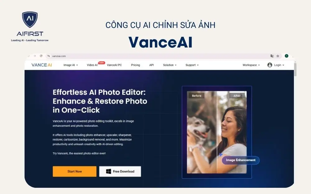 Công cụ AI chỉnh sửa ảnh - VanceAI