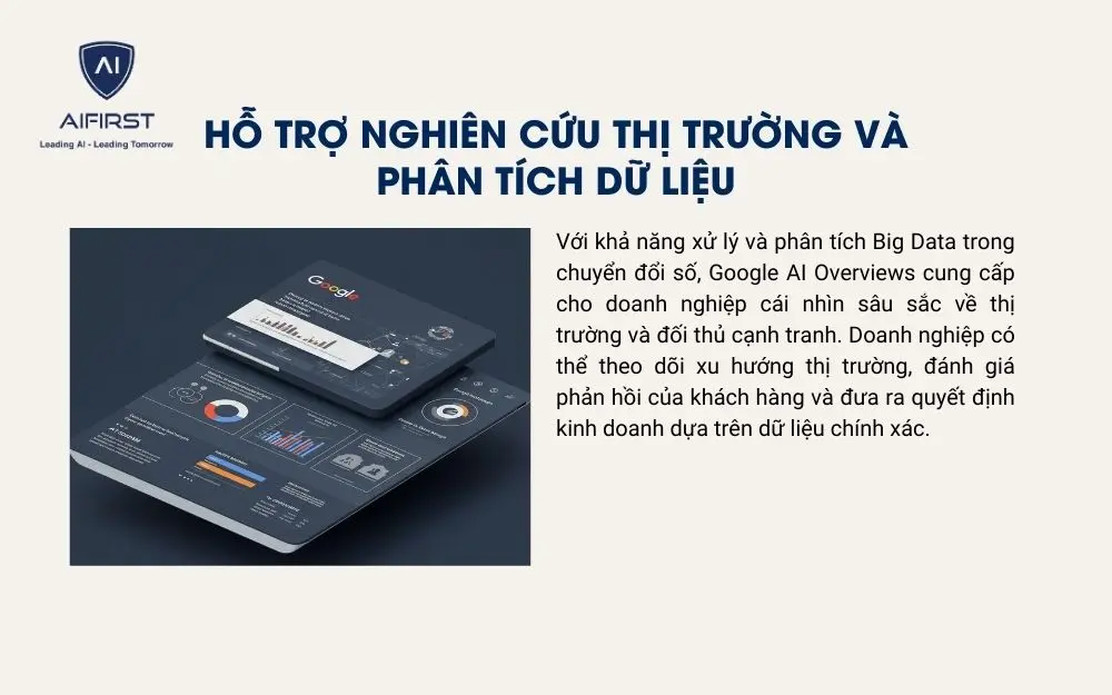 Công nghệ AI Overviews hỗ trợ nghiên cứu thị trường và phân tích dữ liệu