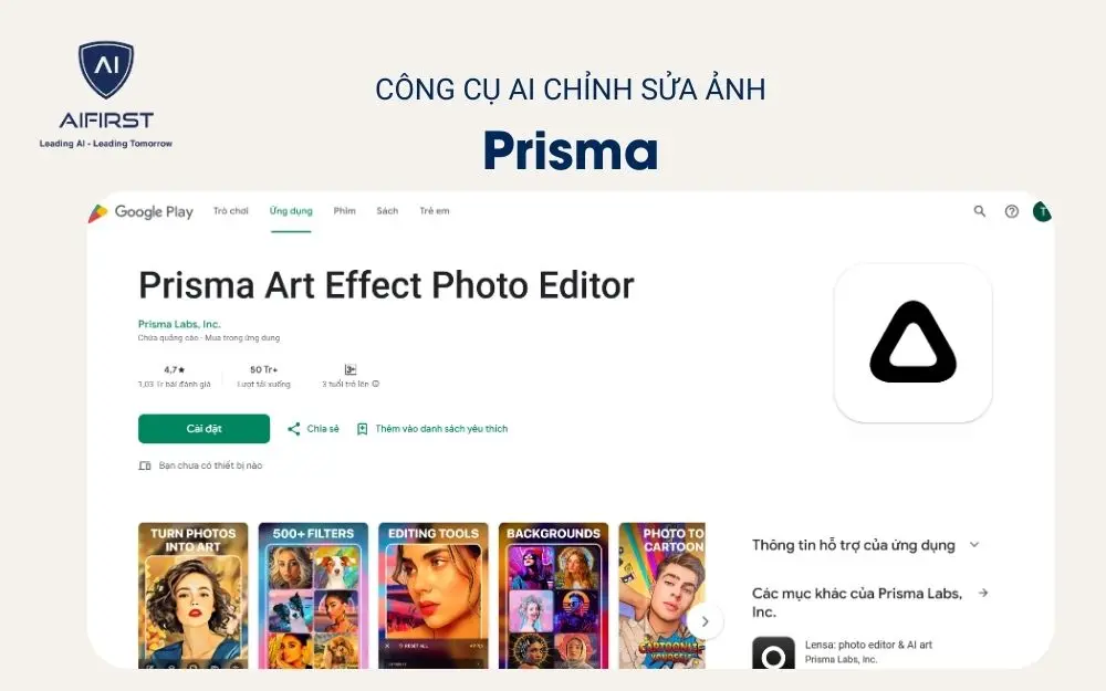 Công cụ AI chỉnh sửa ảnh - Prisma