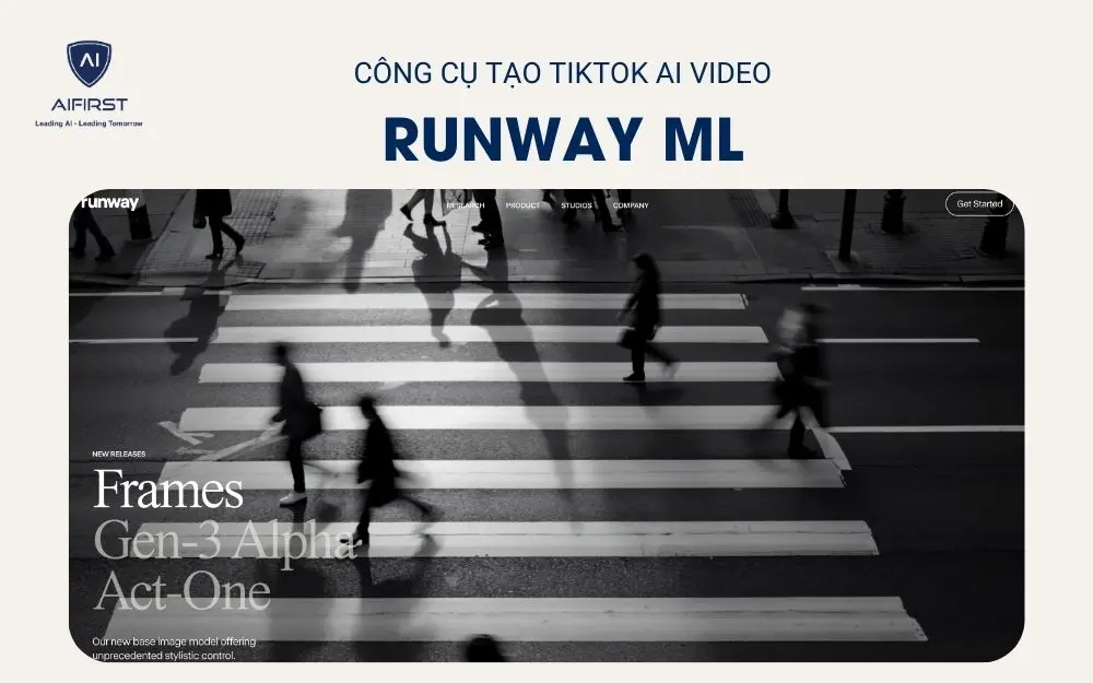 Công cụ tạo TikTok AI video Runway ML