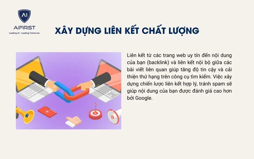 Lên kế hoạch xây dựng các liên kết chất lượng