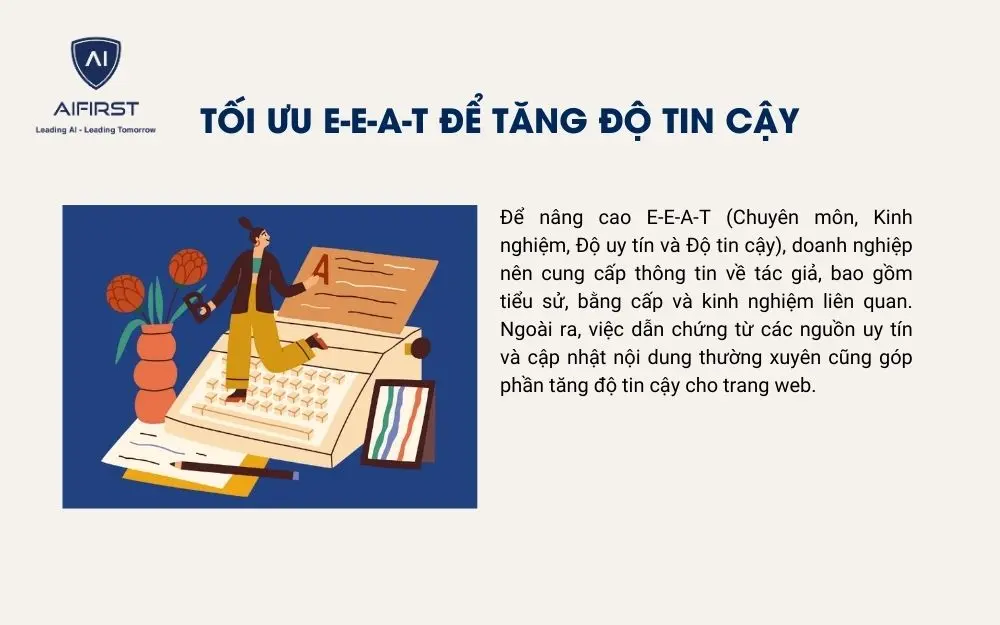 Tối ưu E-E-A-T để tăng độ tin cậy