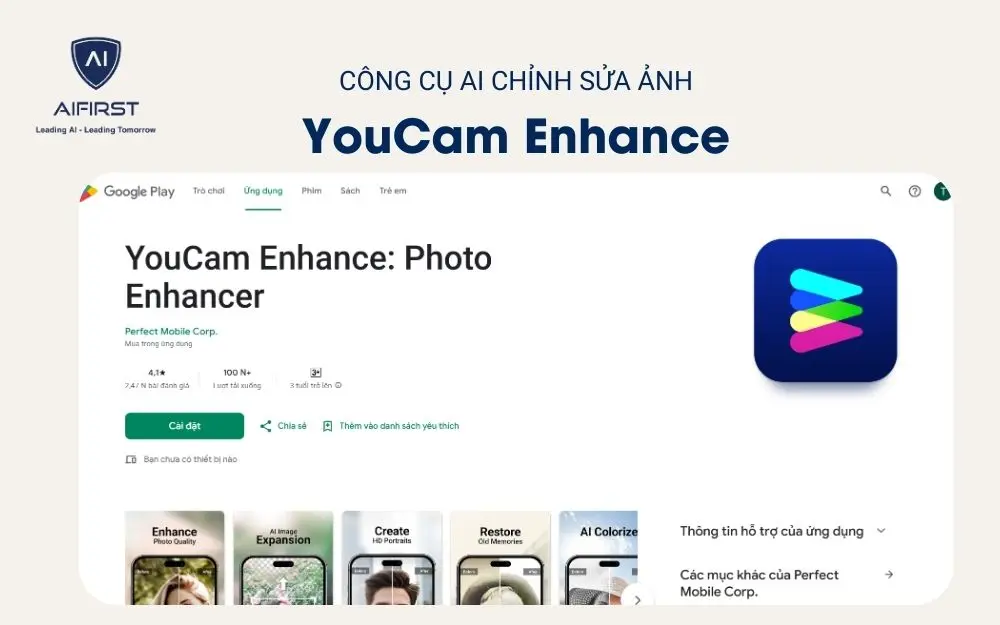 Công cụ AI chỉnh sửa ảnh - YouCam Enhance