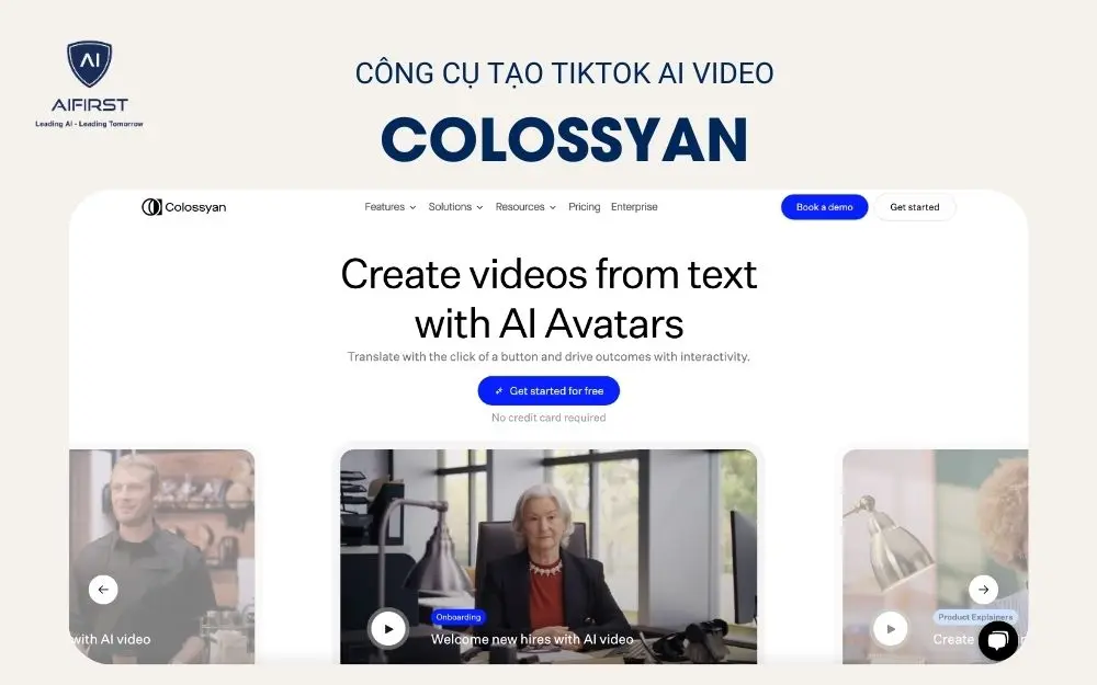 Công cụ tạo TikTok AI video Colossyan Creator