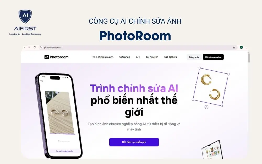 Công cụ AI chỉnh sửa ảnh - PhotoRoom