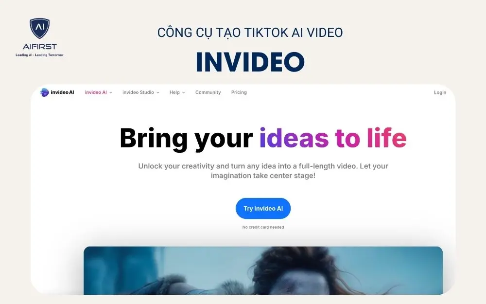 Công cụ tạo TikTok AI video InVideo