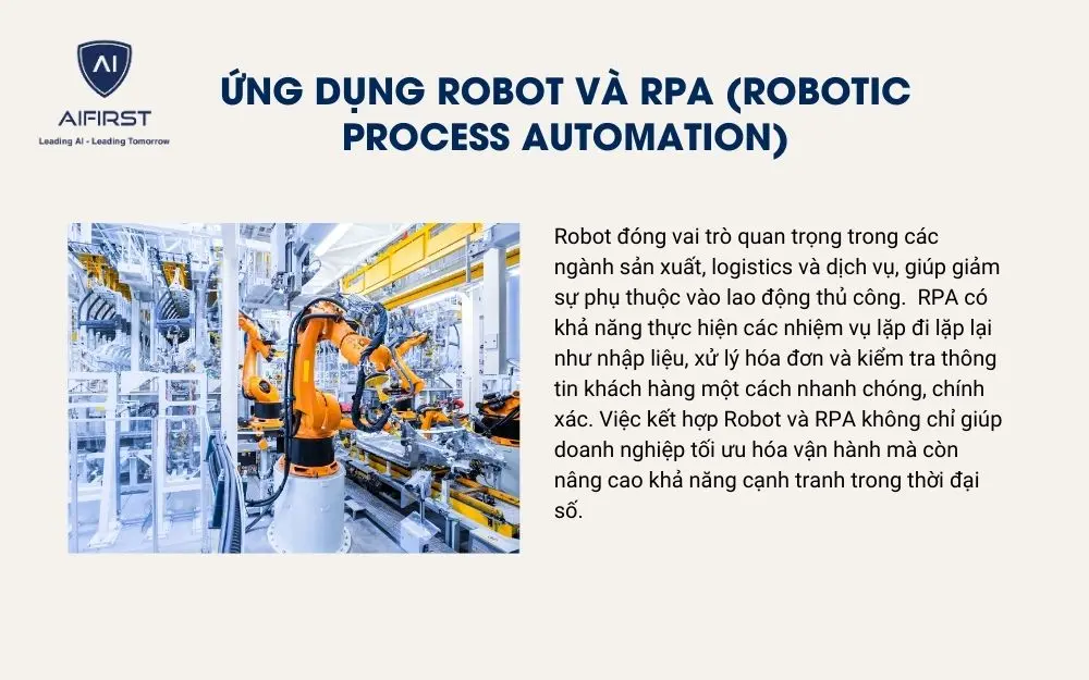 Ứng dụng Robot và RPA (Robotic Process Automation) trong công nghệ 5.0