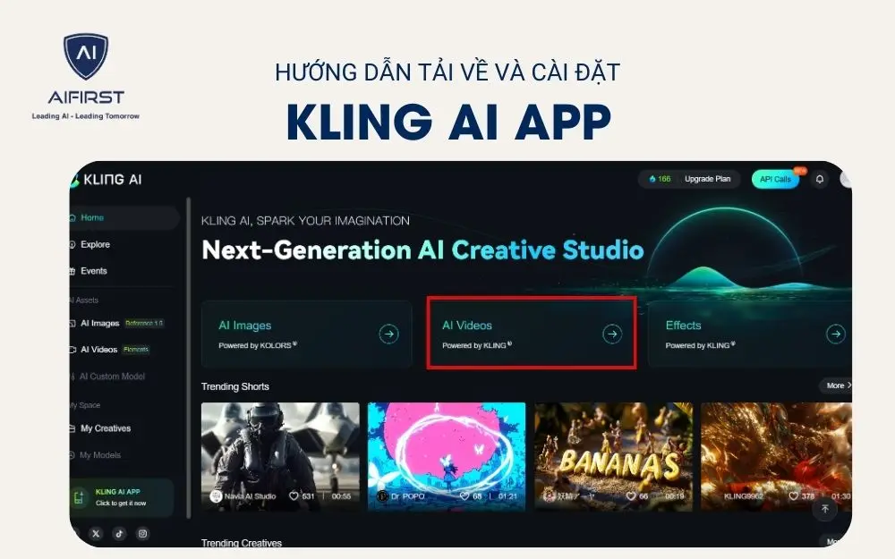 Chọn “AI Videos”