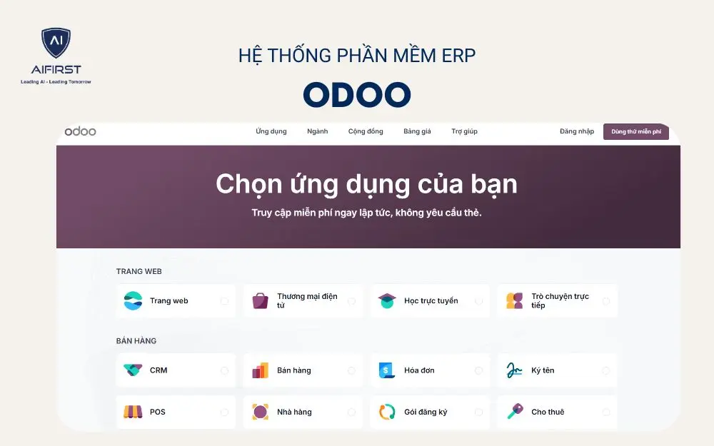 Odoo là một trong những hệ thống ERP có nhiều tính năng vượt trội