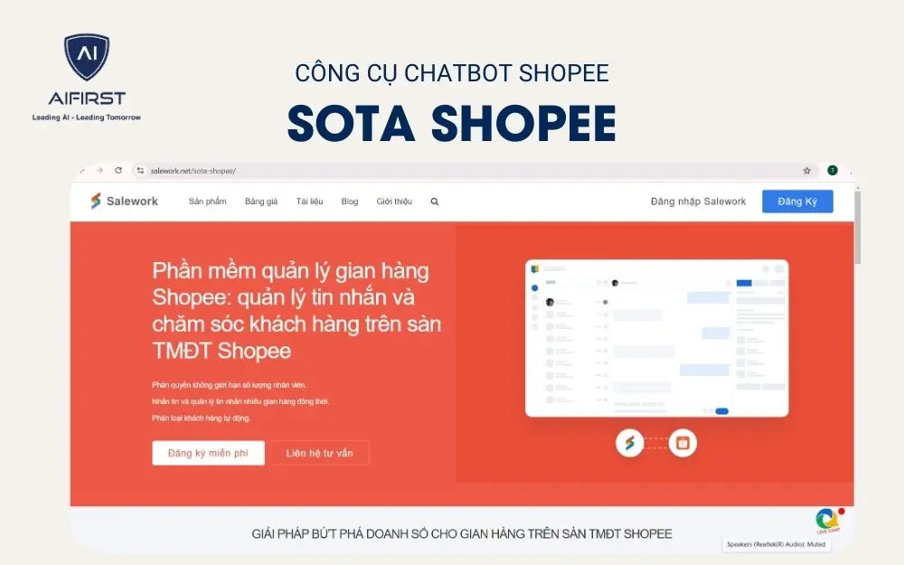 Công cụ chatbot Shopee - SOTA Shopee